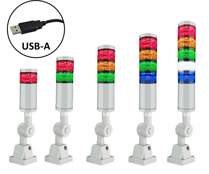 可程式控制積層式警示燈NLA50USB系列